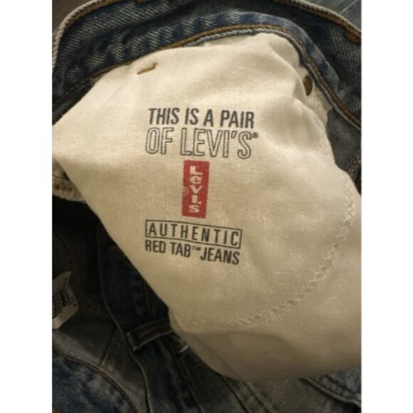 Vintage Worn Levi’s 505 Jeans 36x30 '99 Red Tab Y2K Straight Fit Fade Distressed - Picture 6 of 9